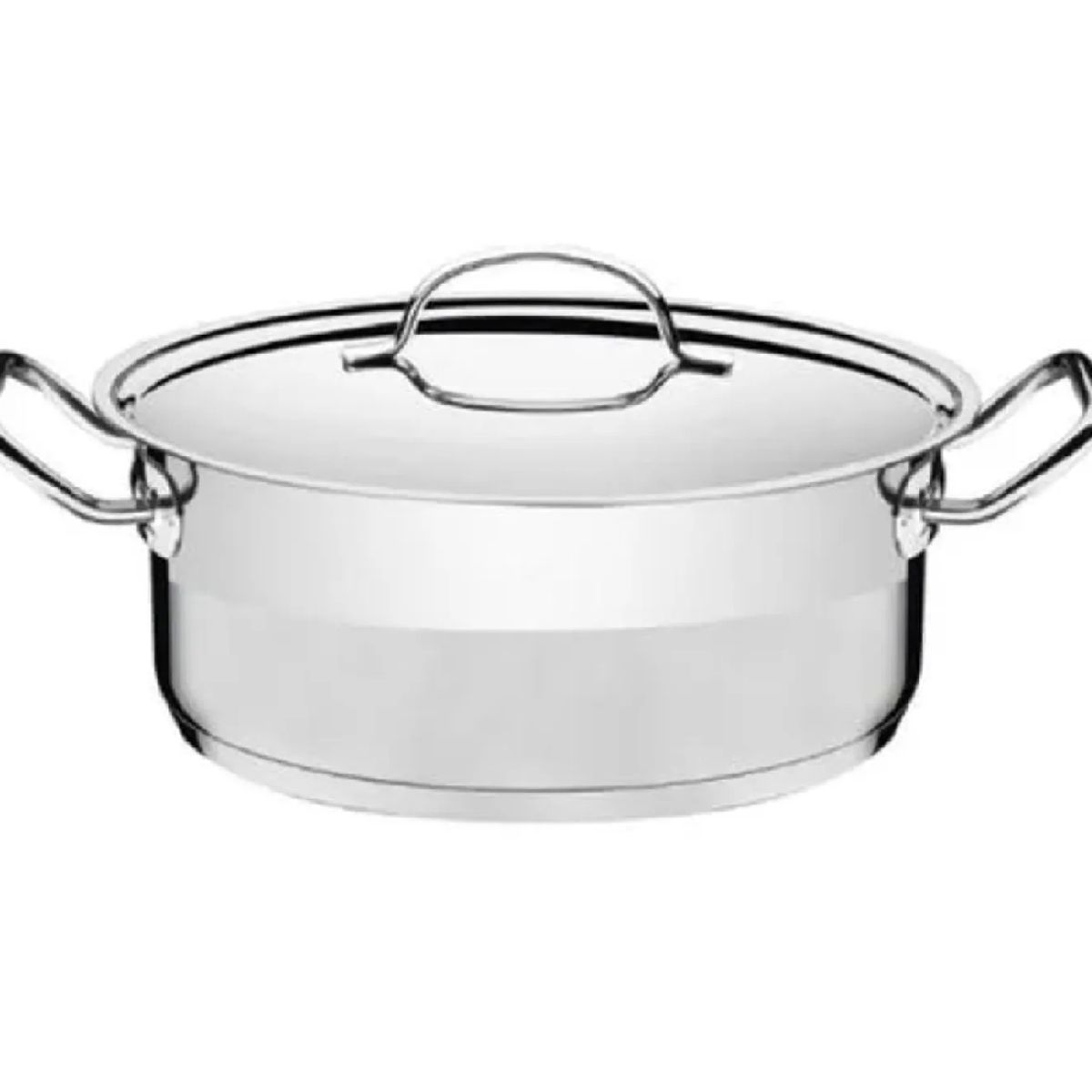 TRAMONTINA - Olla Baja de Acero Inoxidable 24 cm Profesional