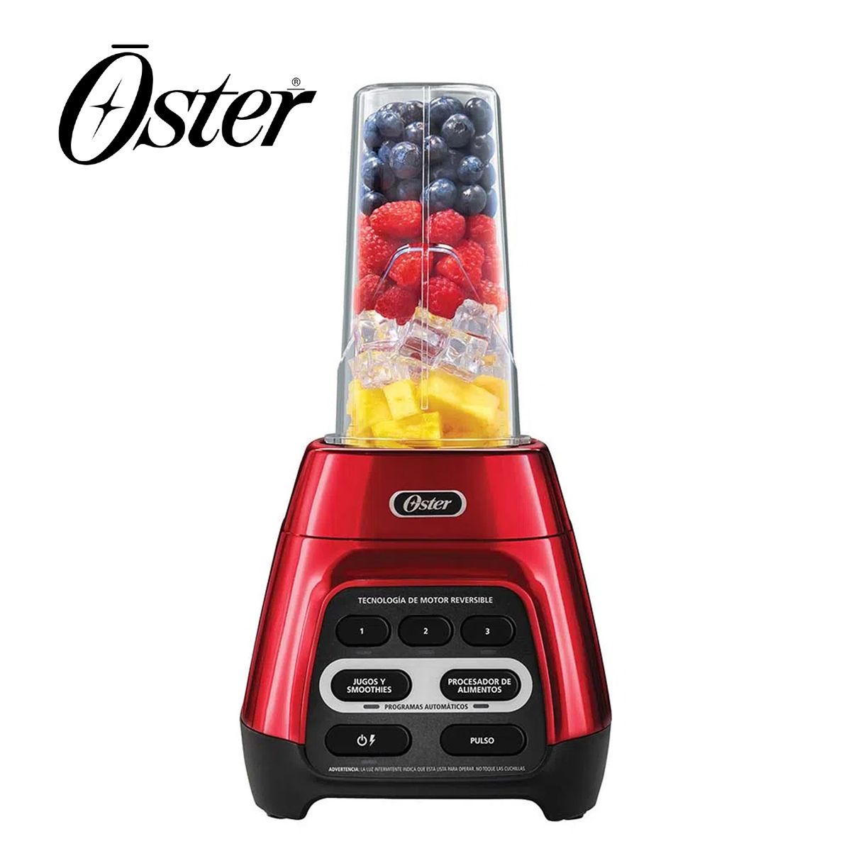 OSTER - Licuadora Oster tecnología reversible y vaso Blend-N-Go BLSTPYG1310RBG