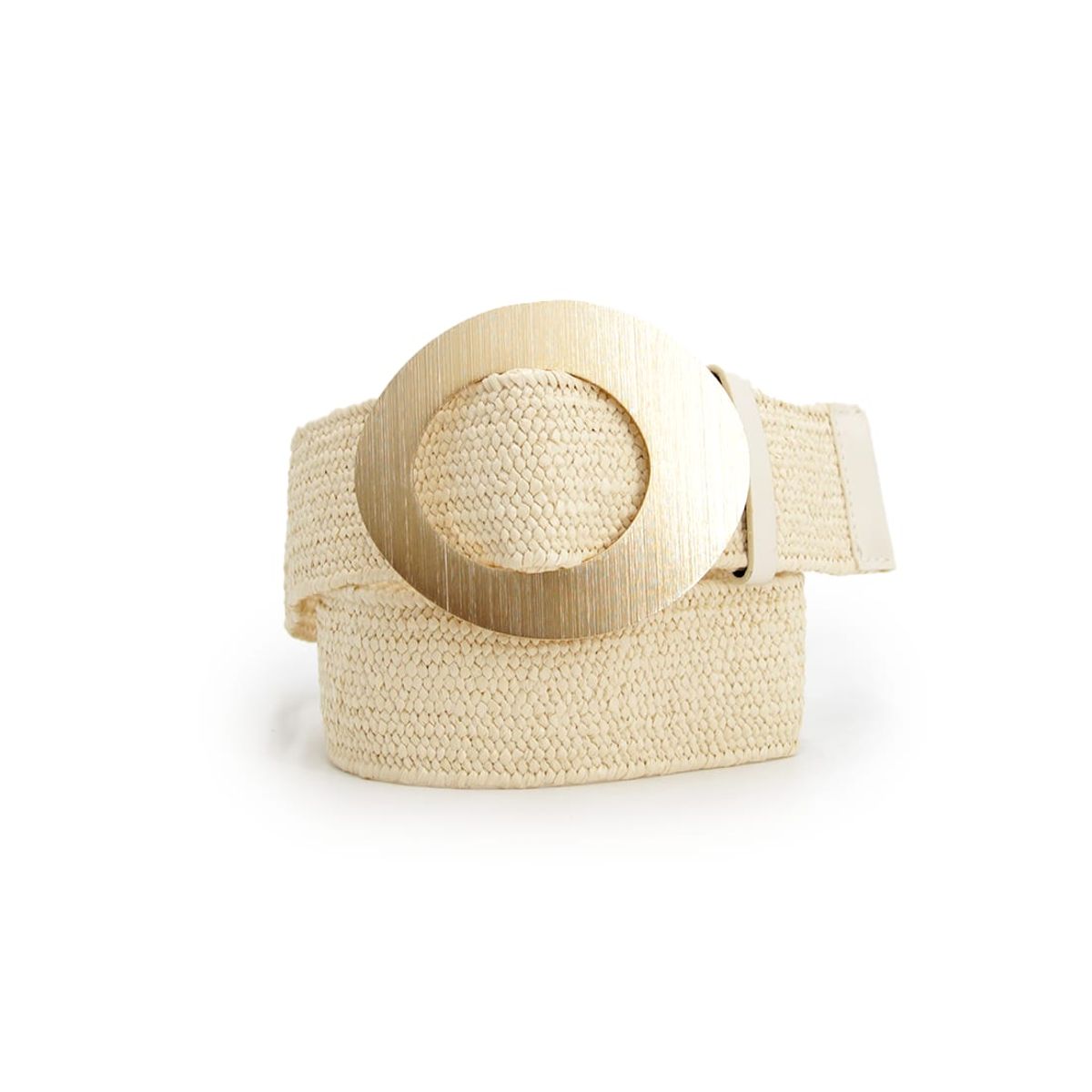 GENERICO - Cinturon Trenzado Estirable para Mujer 100cm  Lady Crema