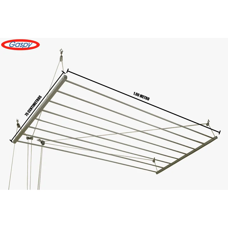 Tendal de techo con poleas sube y baja 100x75cm en Aluminio