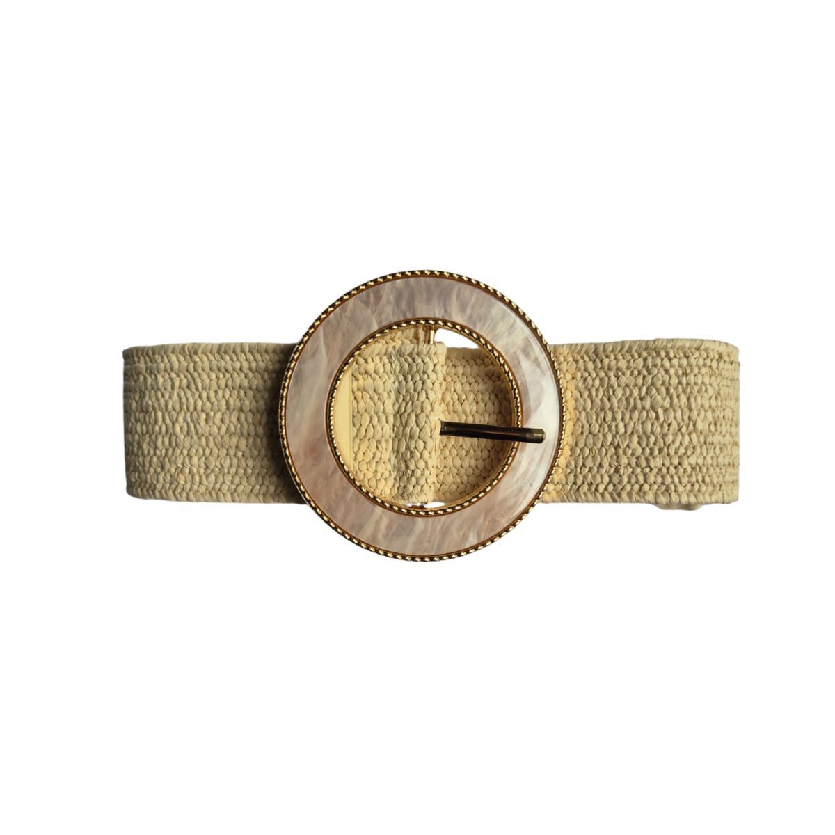 GENERICO - Cinturon Trenzado Estirable para Mujer 100cm  Ly Crema