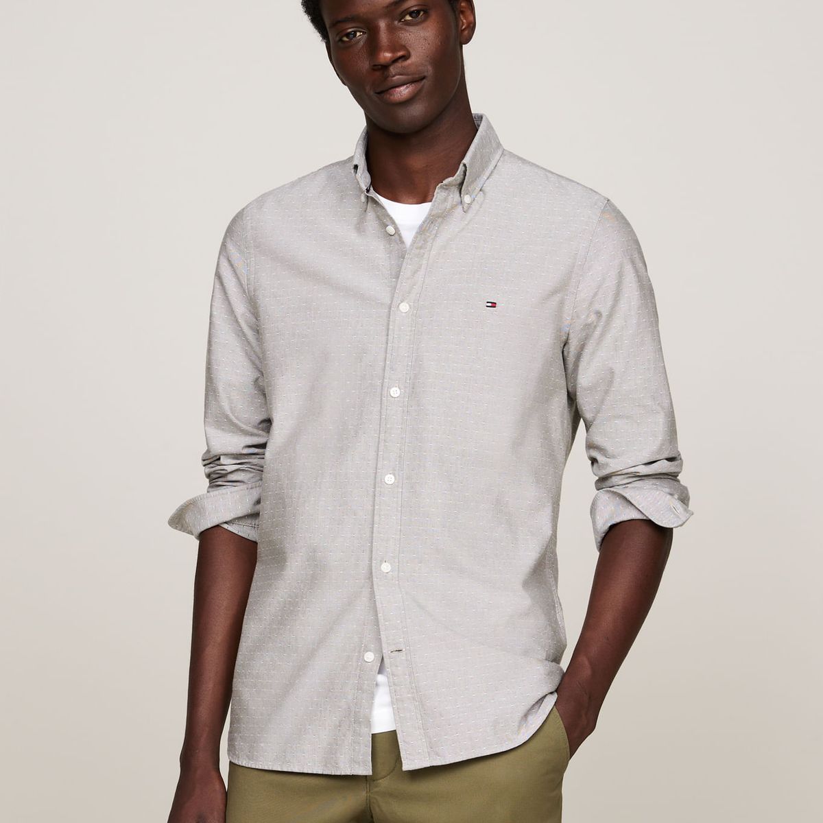TOMMY HILFIGER - CAMISA OXFORD DOBBY SF SHIRT
