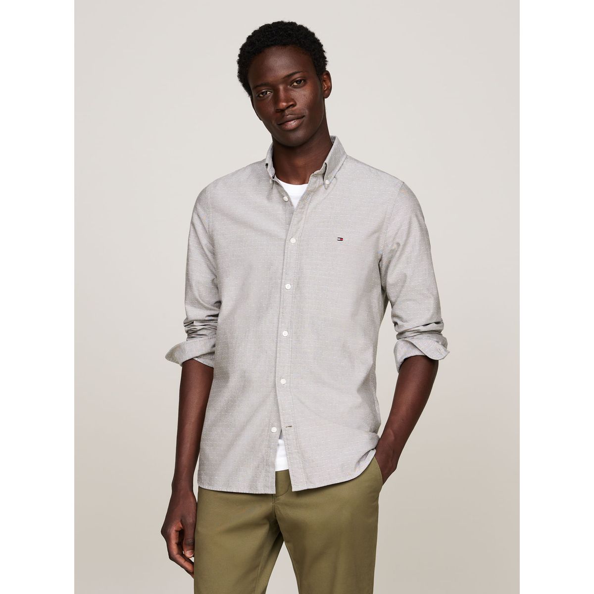 TOMMY HILFIGER - CAMISA OXFORD DOBBY SF SHIRT