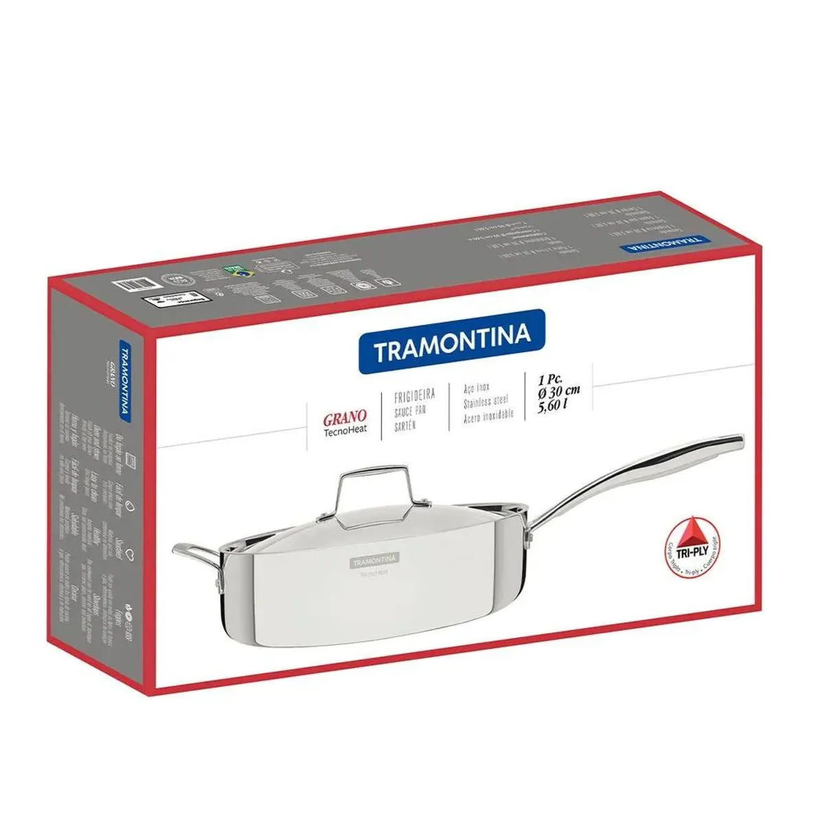 TRAMONTINA - Sarten Acero Inoxidable 30Cm Grano - 10145677