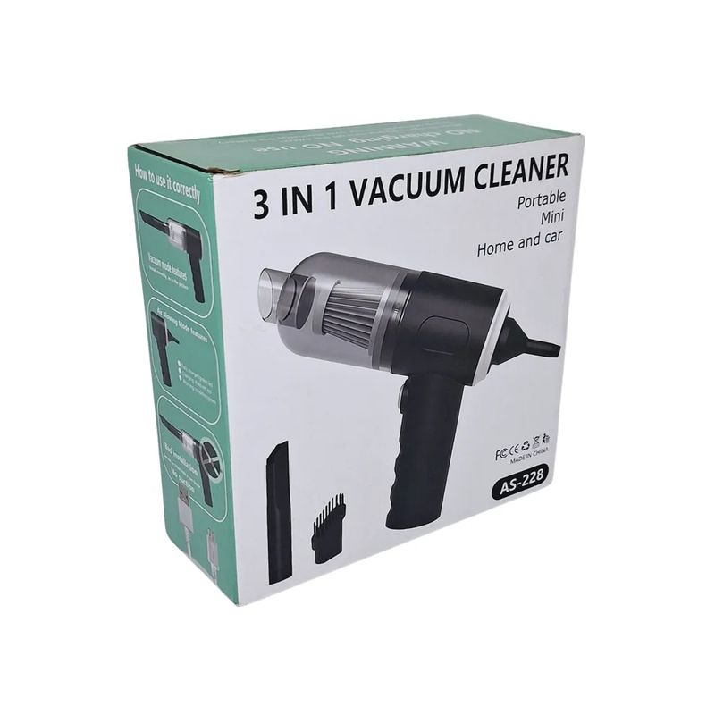 GENERICO - Aspiradora Inalámbrica Recargable Para Carro 3 en 1 AS-228