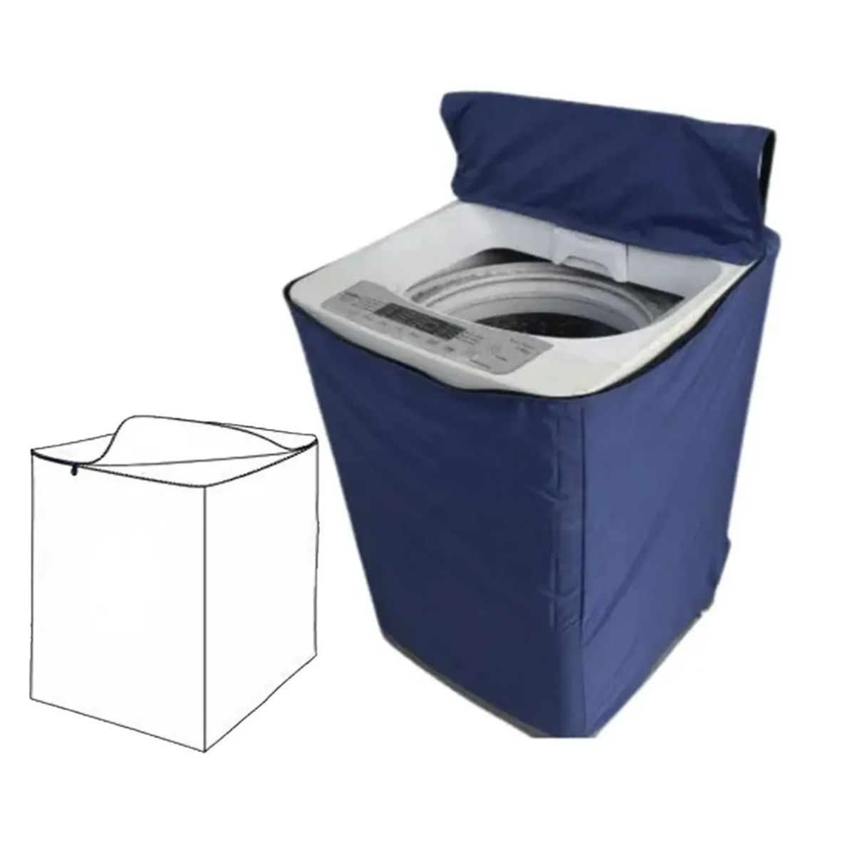 NACIONAL - Funda Impermeable Gruesa de Lavadora 16-22 Kg Azul