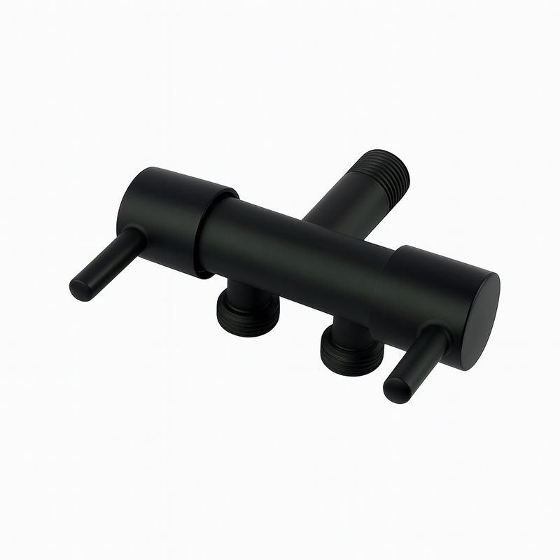 APACHE - Valvula doble para conectar bide o tubo de abasto a la pared material acero aleacion