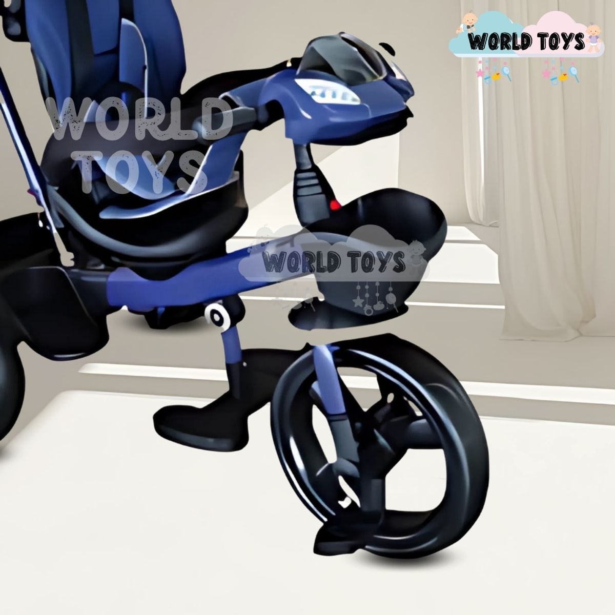 BABY - Triciclo Guiador con Musical «CHAMPION» Edición Limitada Blue