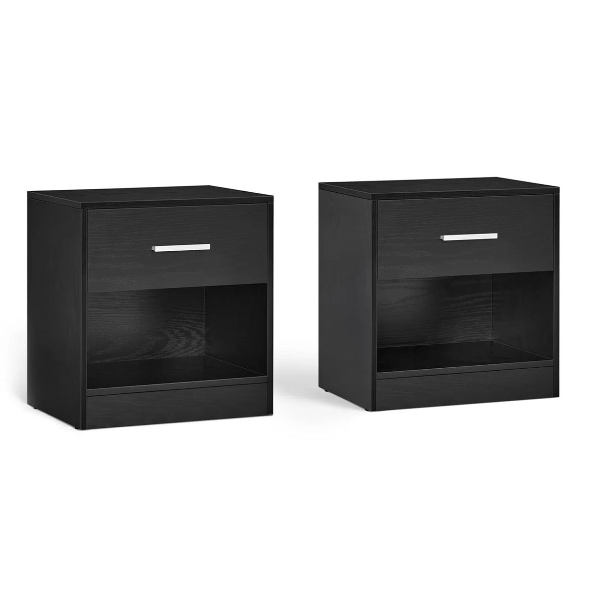 GENERICO - Dúo de Veladores Vic Moderna en Melamina Negra