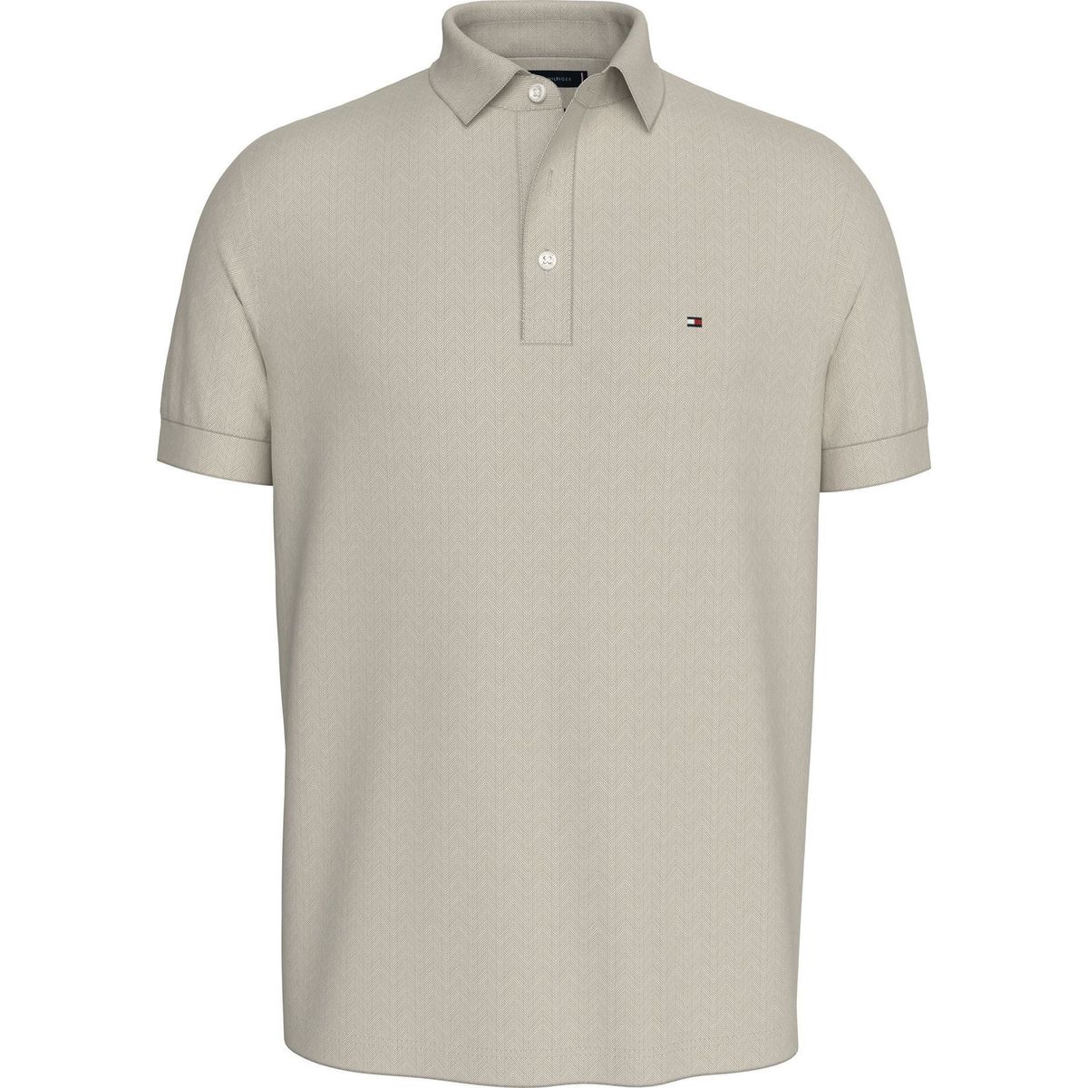 TOMMY HILFIGER - POLO M/C TWO TONE JACQUARD REG POLO