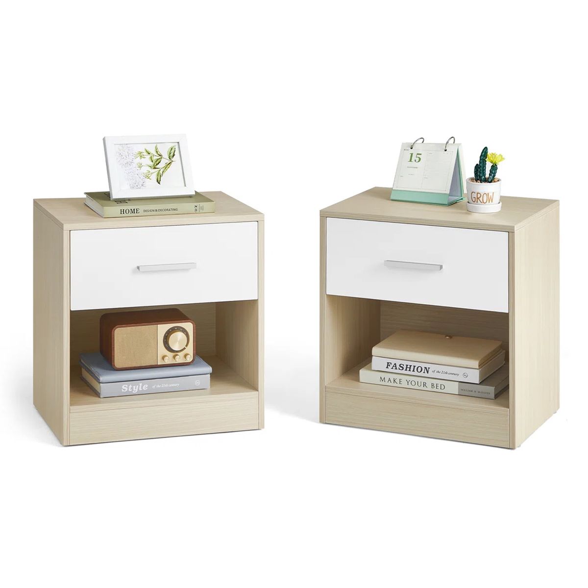 GENERICO - Duo de Dos Veladores Duna-Blanco Melamina