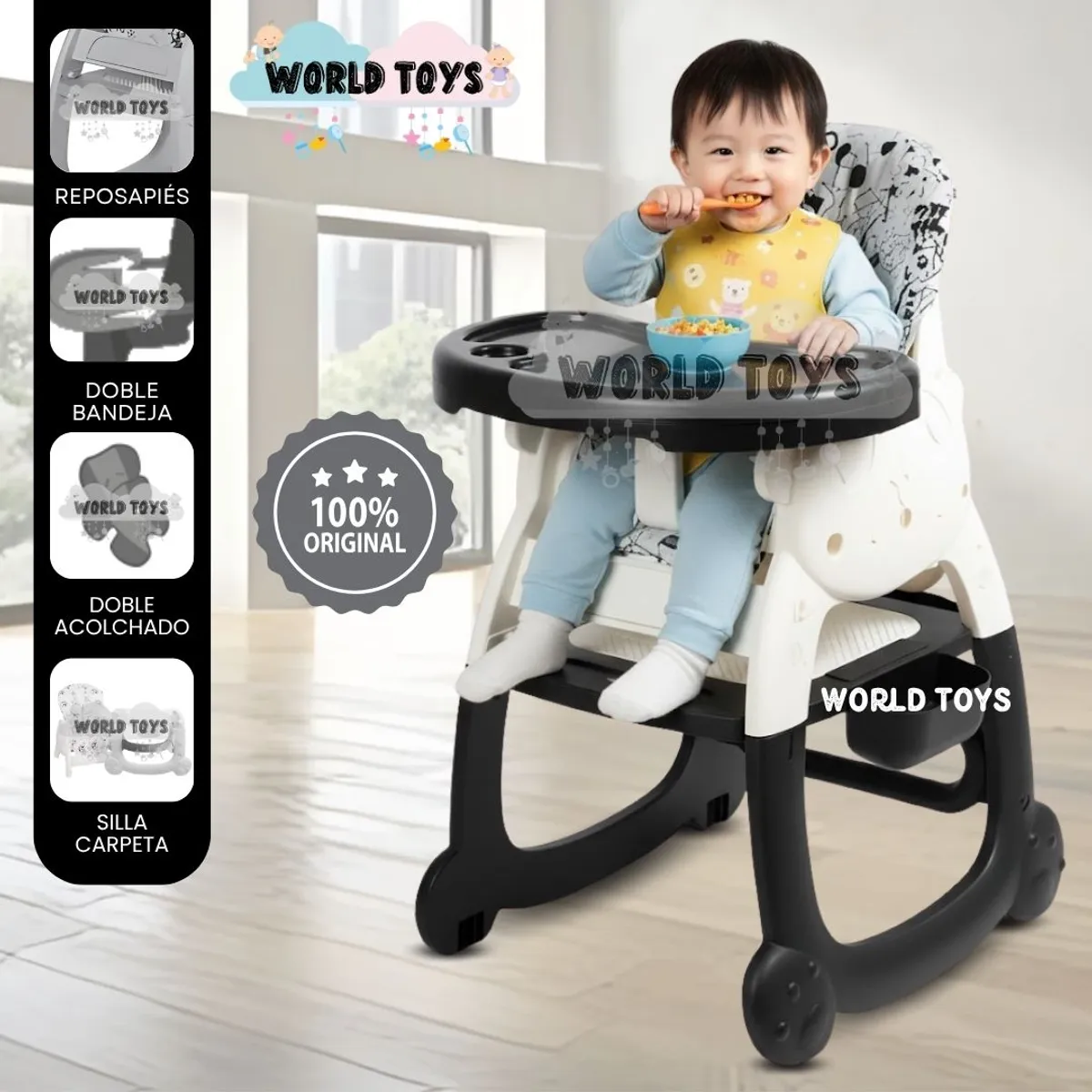 BABY - Silla de Comer de Lujo «ARTTIE» Edición Limitada Black