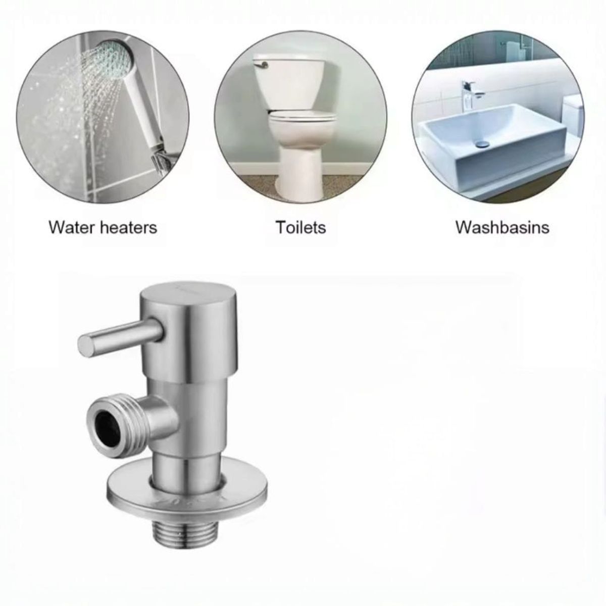 APACHE - Válvula Angular Satinado para conectar bidé o tubo de abasto inodoro