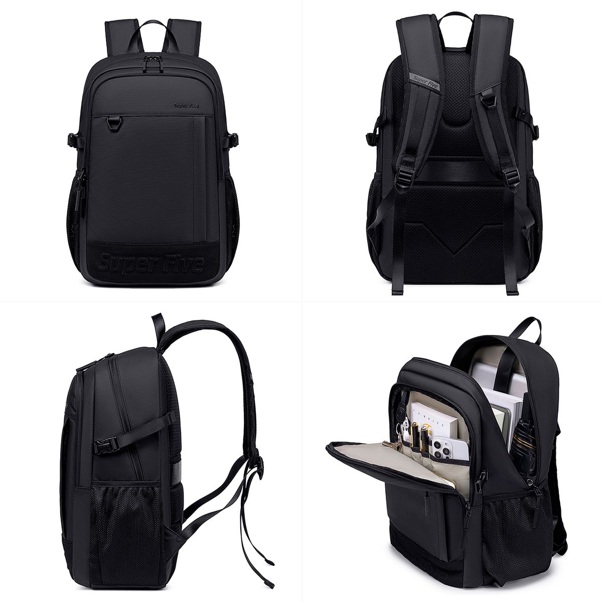 SUPER FIVE - Mochila Super Five FB00696 Deportiva Viaje Laptop Negro