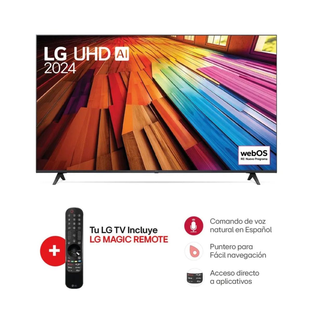 LG - TELEVISOR LG 55' 4K ULTRA HD  SMART TV ThinQ AI 55UT8050PSB