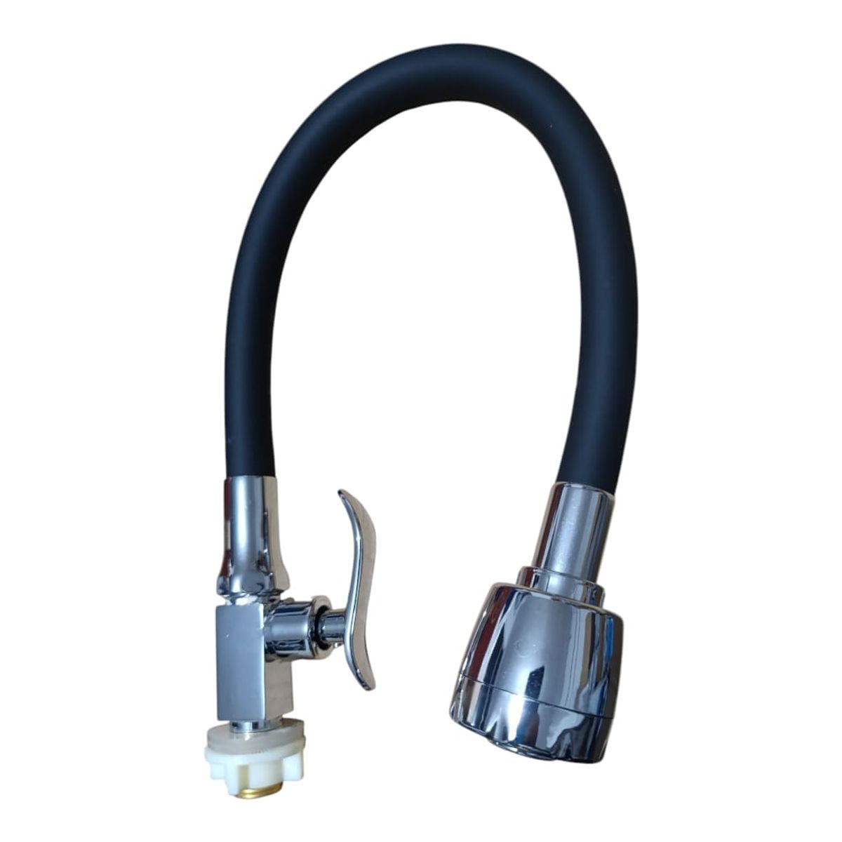 APACHE - Grifo Llave Cocina  agua fría Mueble Cromado Manguera 360 NEGRO MATE