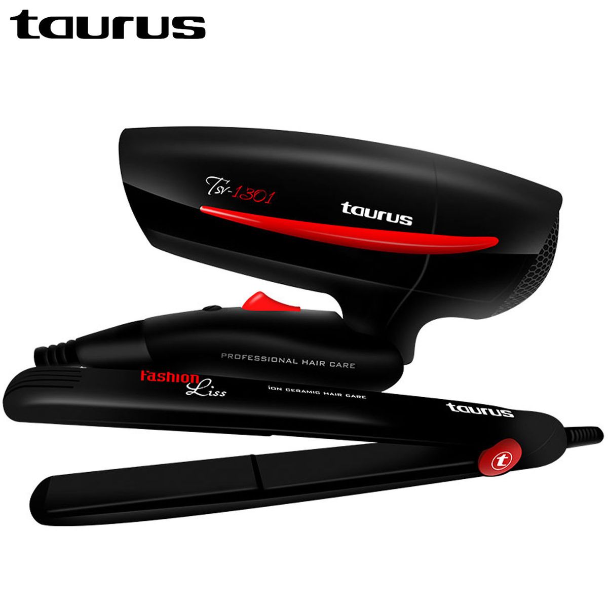 TAURUS - Kit Secadora y Plancha de Cabello Taurus Fashion