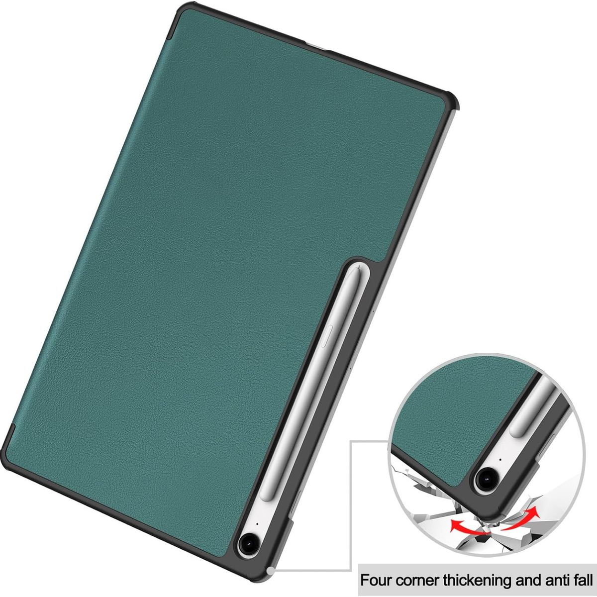 FUNDAANTIGOLPES - Funda Bookcover para Tablet SAMSUNG S10 FE+ 13.1 Verde