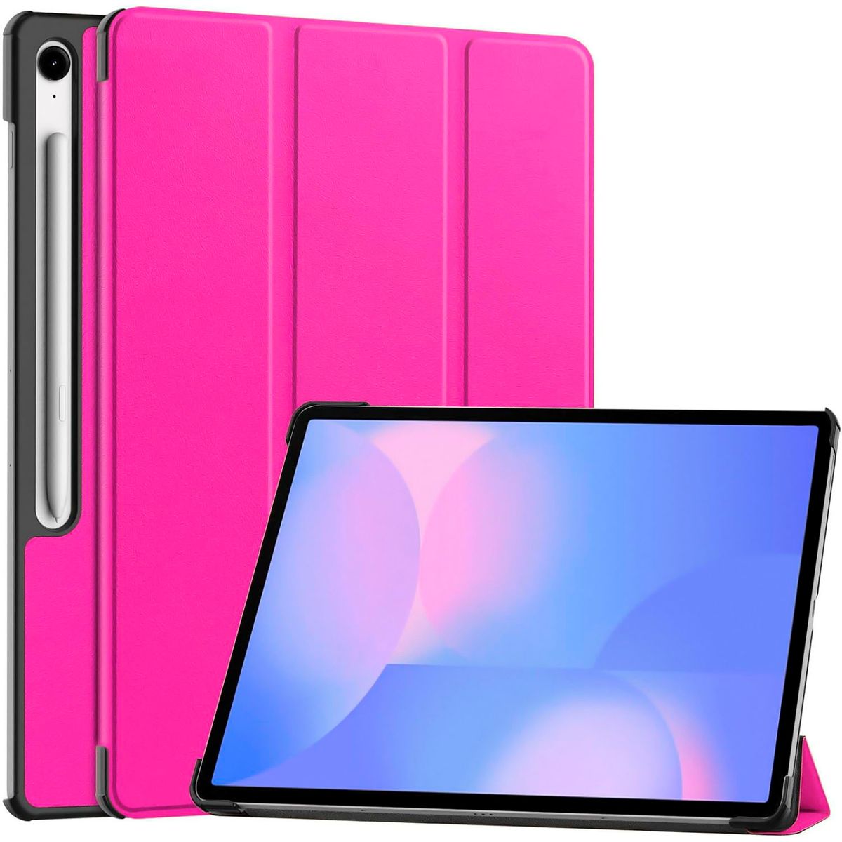FUNDAANTIGOLPES - Funda Bookcover para Tablet SAMSUNG S10 FE+ 13.1 Fucsia