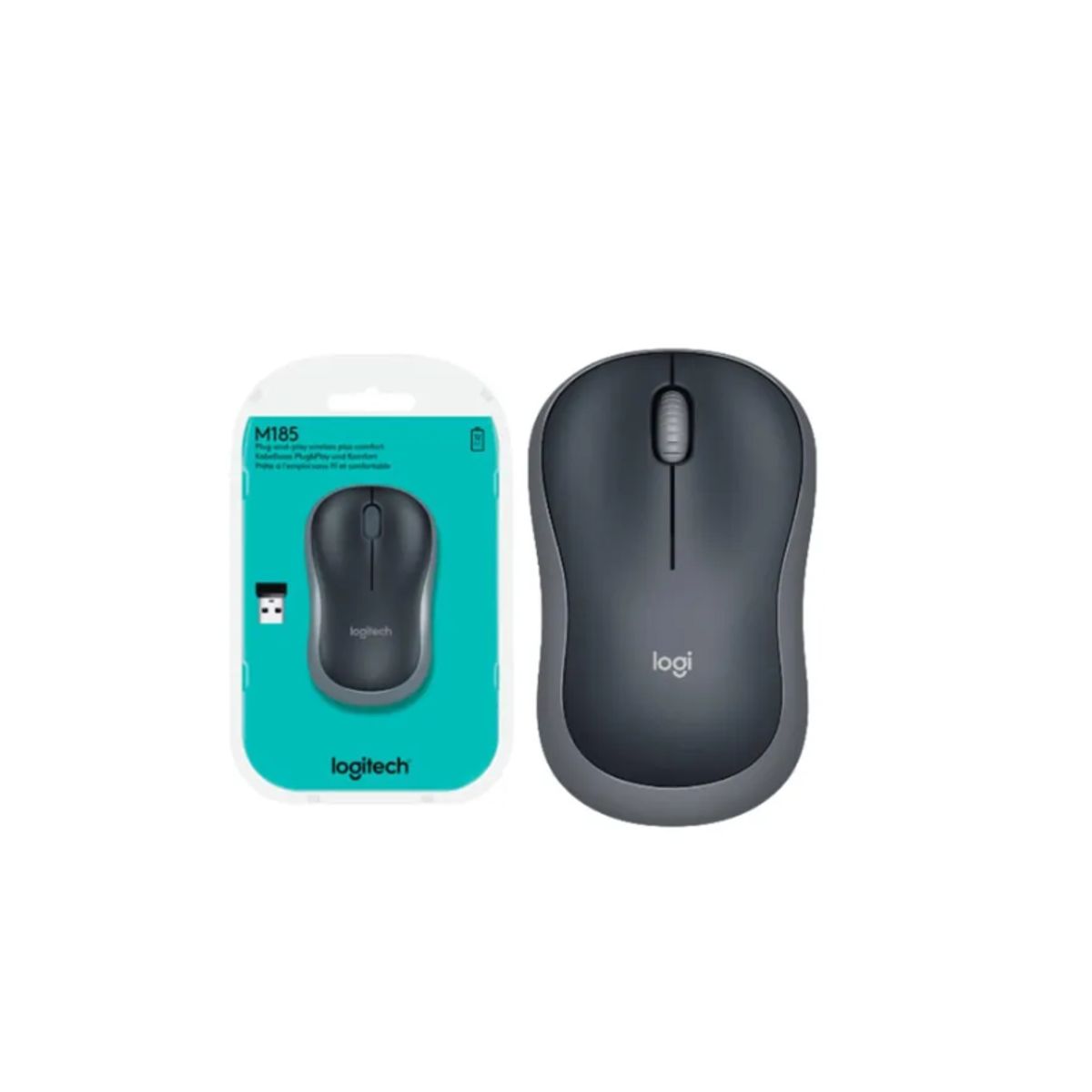 LOGITECH - Mouse Logitech M185 Gris