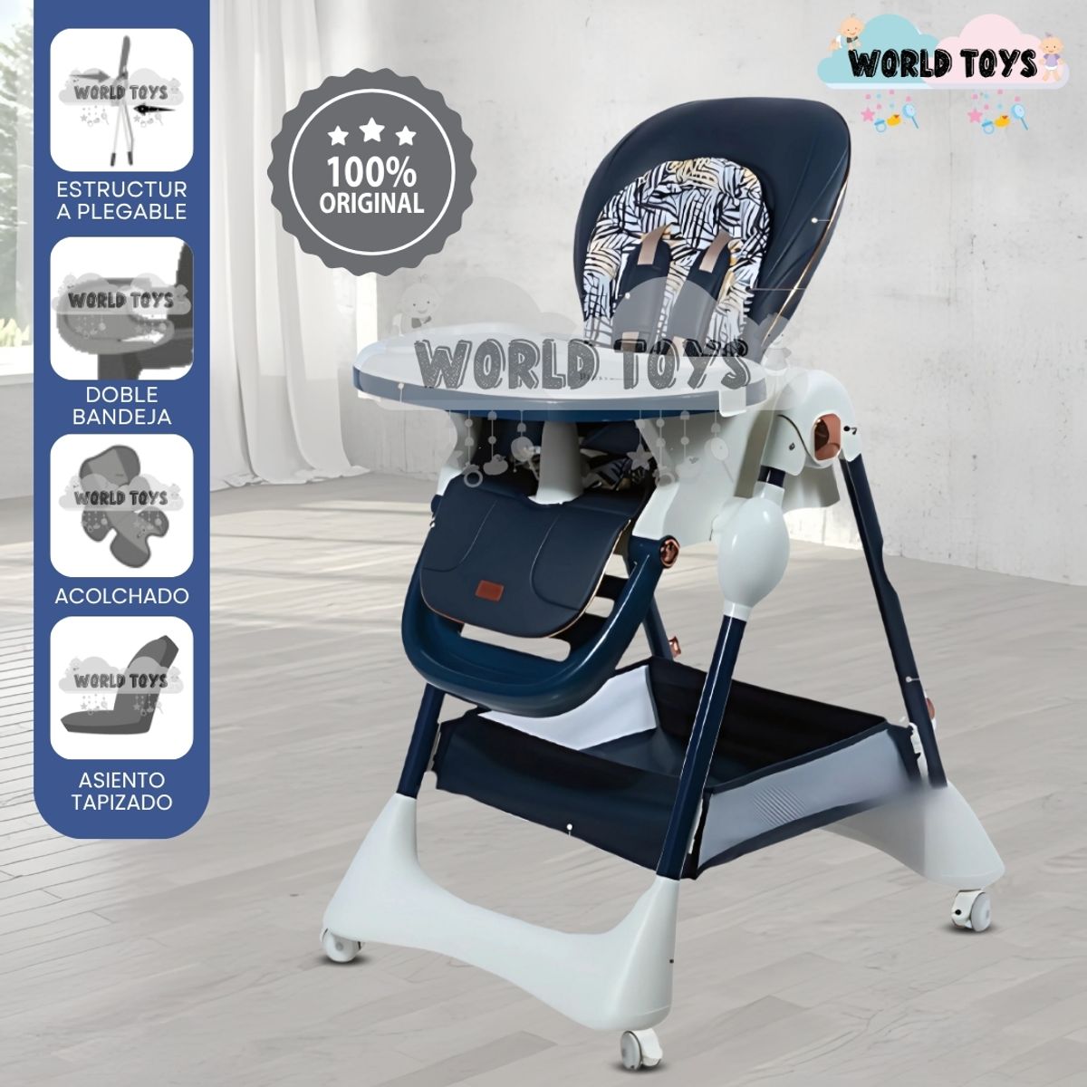 BABY - Silla de Comer de Lujo «YUMI» Edición Limitada Blue