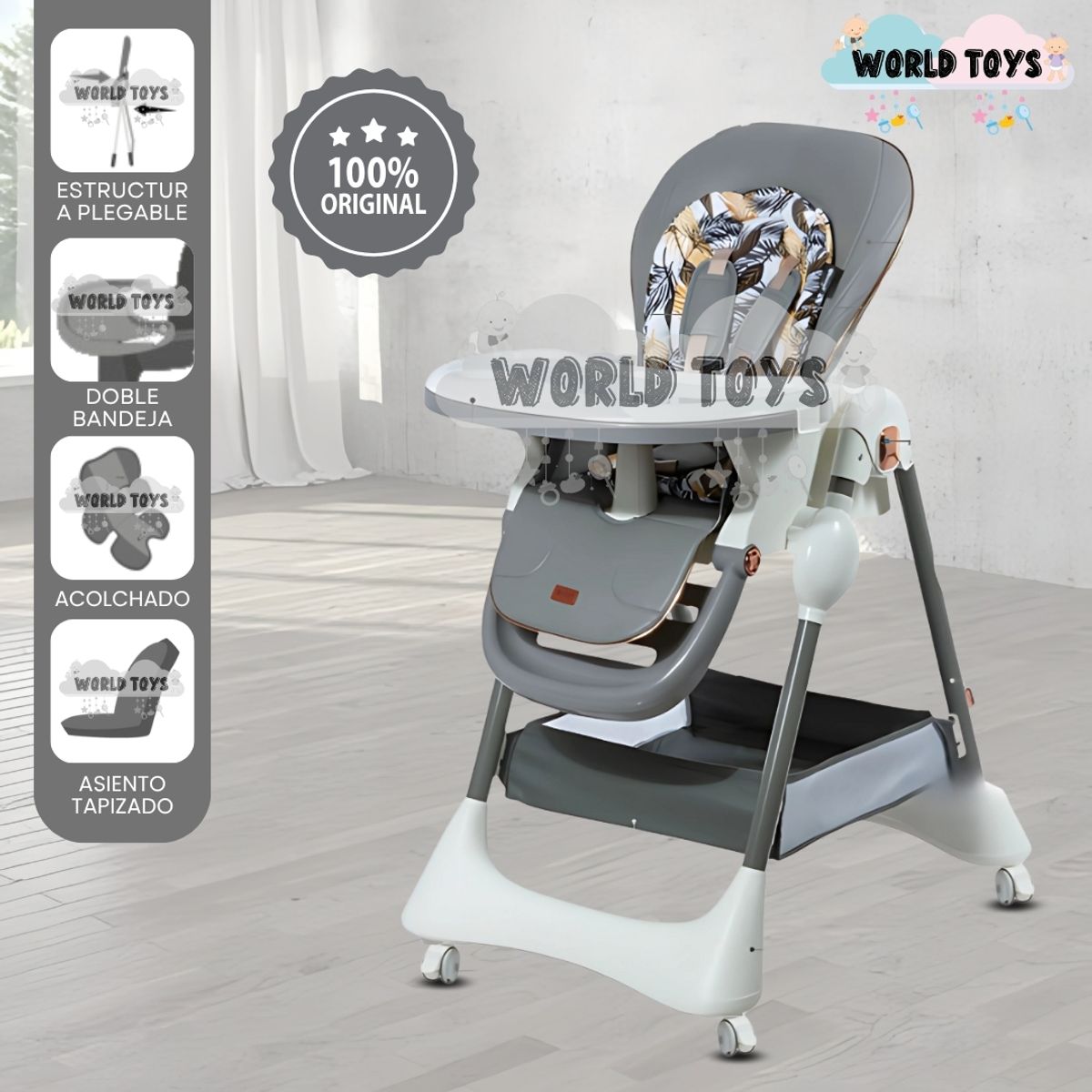 BABY - Silla de Comer de Lujo «YUMI» Edición Limitada Beige