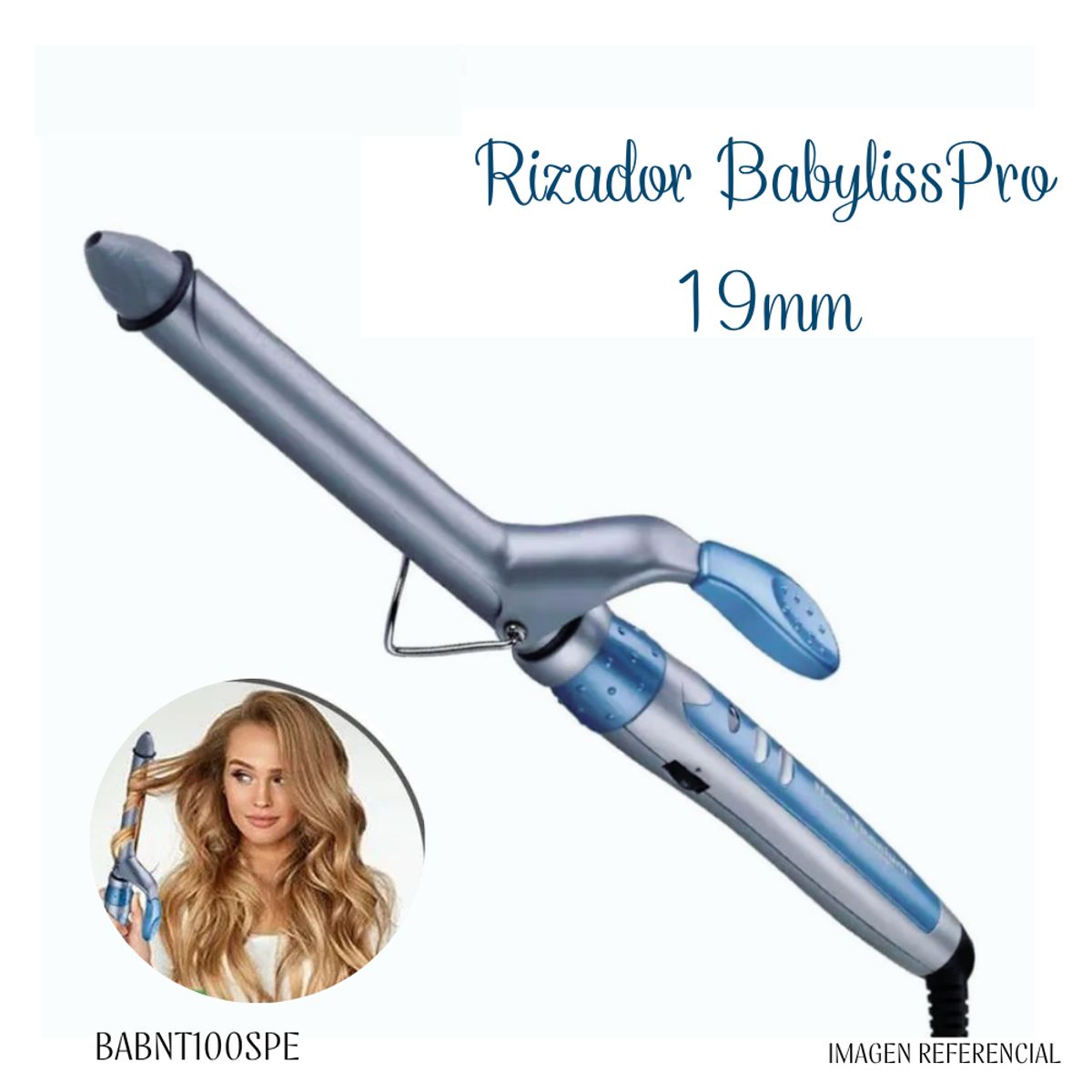 BABYLISS PRO - Rizador de Cabello Babyliss Pro Nano Titanium 19 mm BABNT75SPE