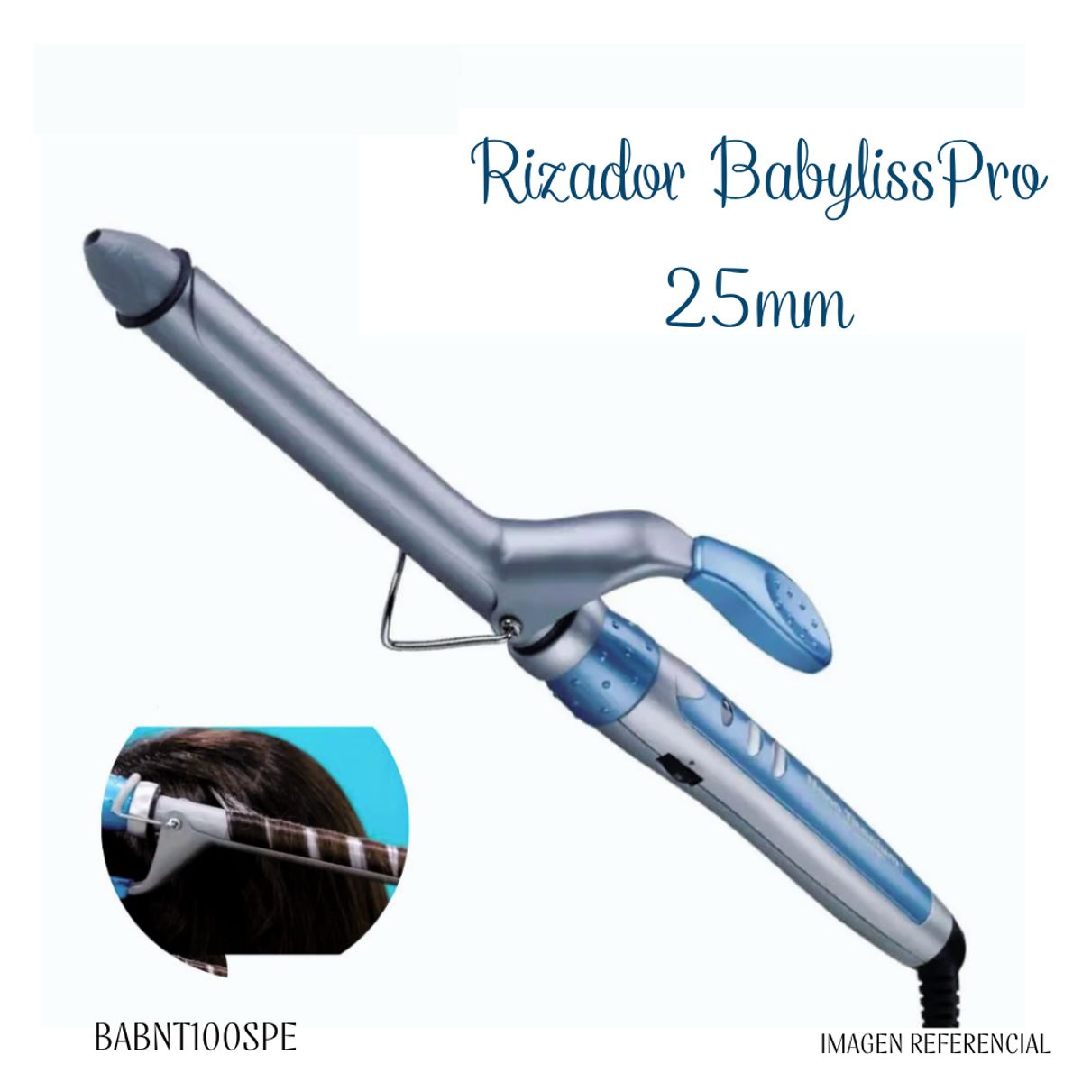 Babyliss Pro - Rizador de Cabello Babyliss Pro Nano Titanium 25 mm BABNT100SPE