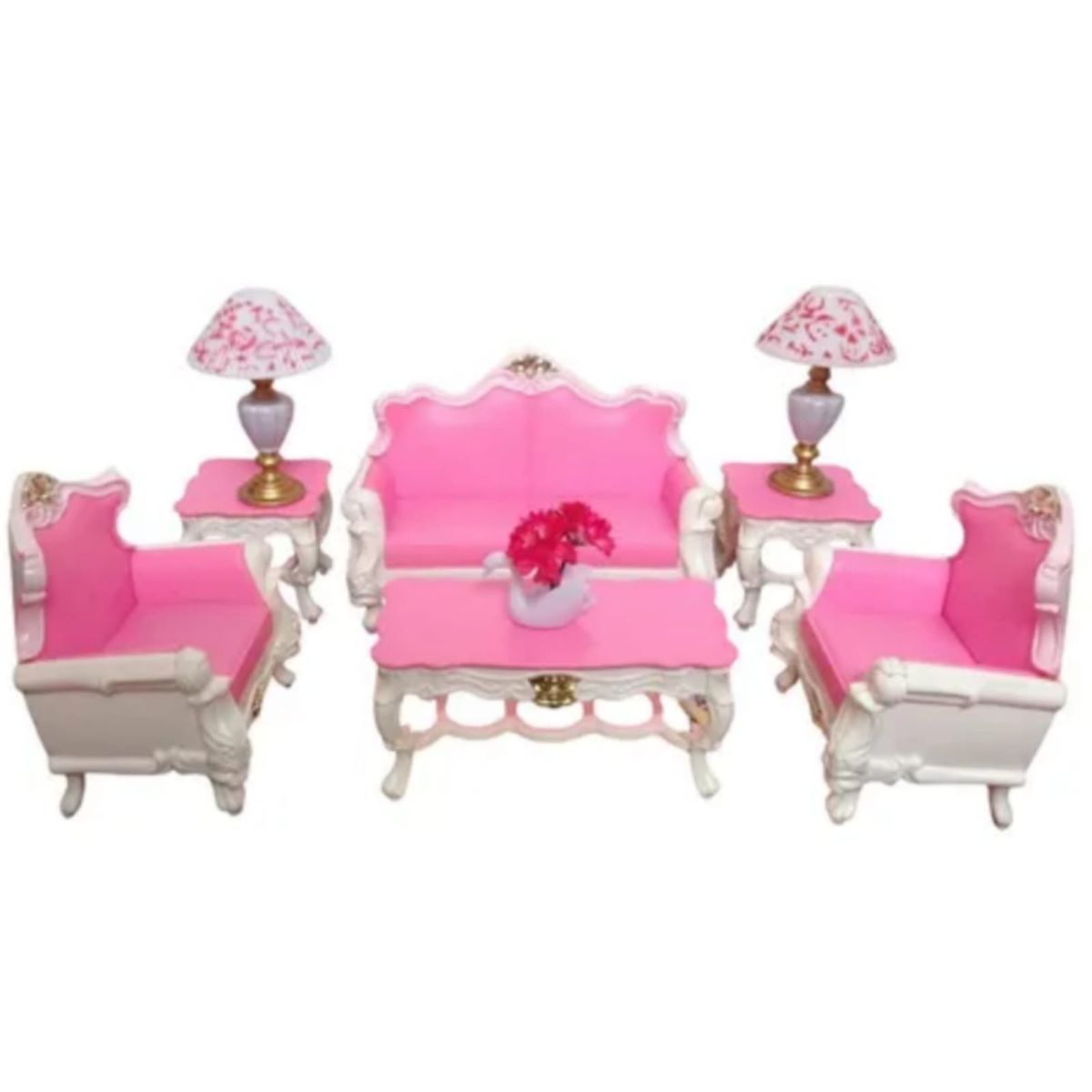 GENERICO - Set de Sala elegante Para Muñeca -Rosa