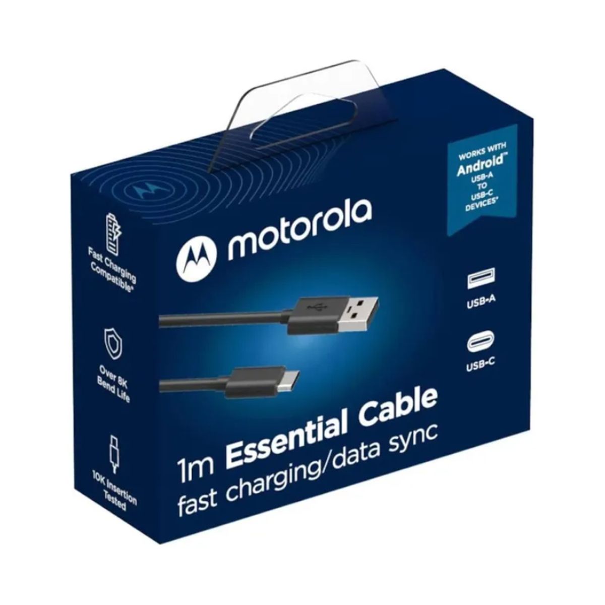 MOTOROLA - Motorola Cable de Carga Rápida USB Tipo C - 1m