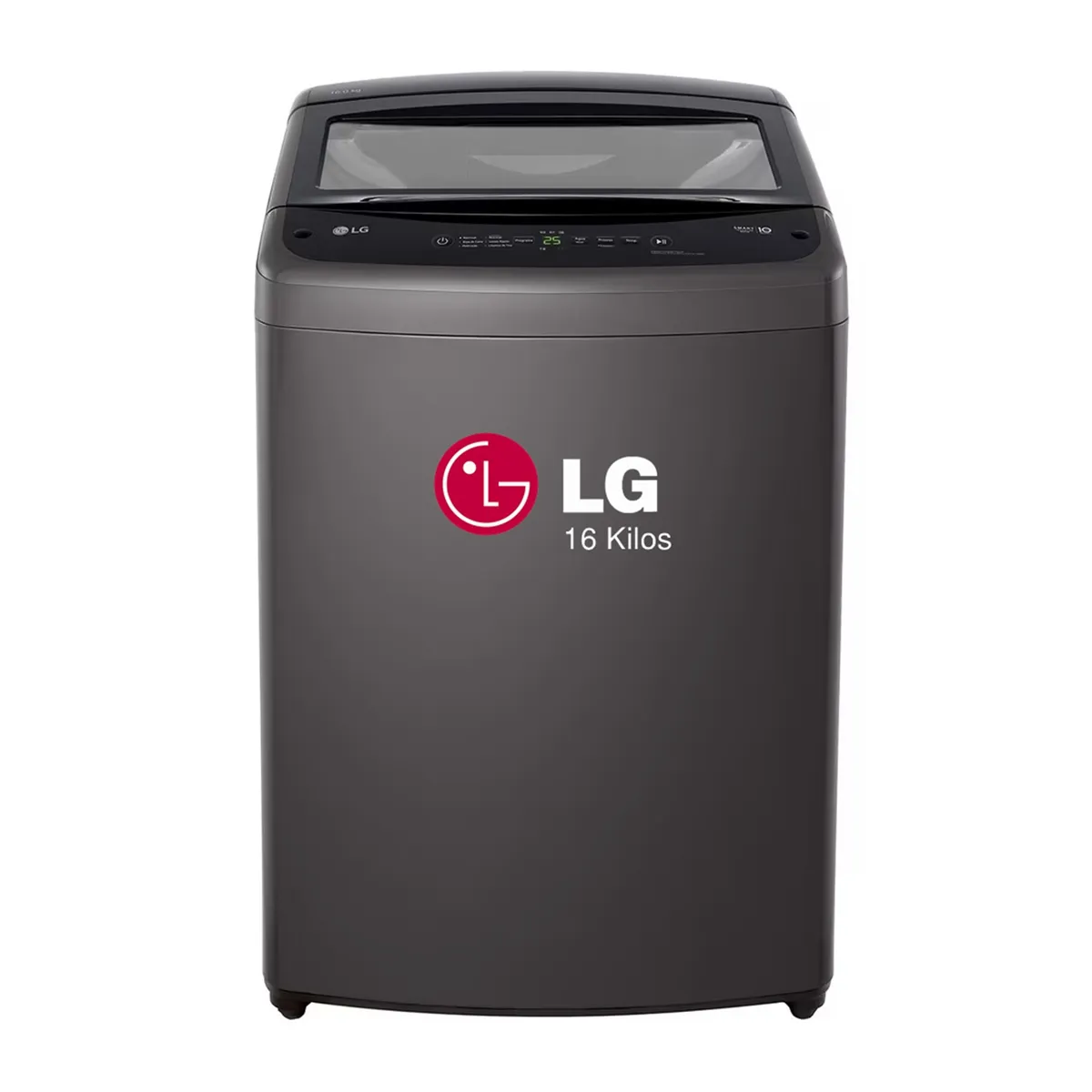 LG - Lavadora LG 16KG Carga Superior con TurboDrum WT16BVTB Negro Claro