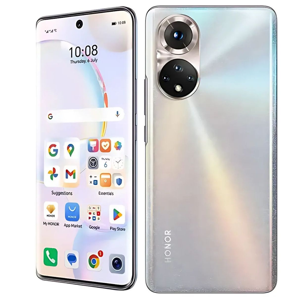 HONOR - Celular honor 50 8GB RAM 256 GB camara principal 108 MP 6.57" color cristal glaciar