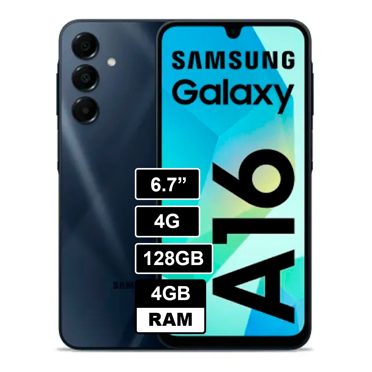 SAMSUNG - CELULAR SAMSUNG GALAXY A16 4GB 128GB NEGRO