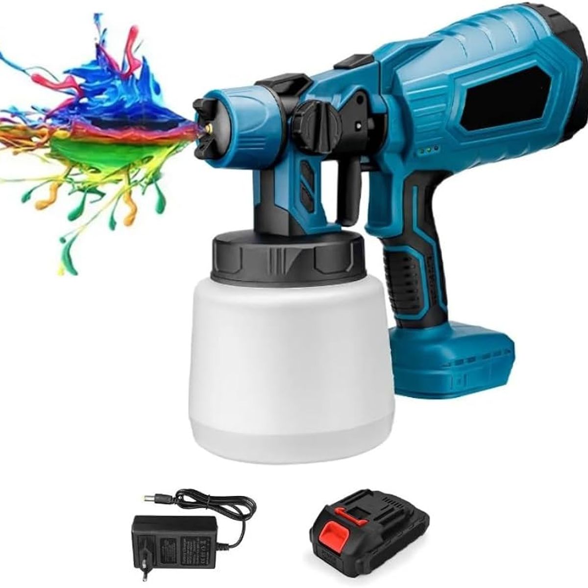 OEM - Pistola de Pintura Recargable 21V con Flujo Ajustable
