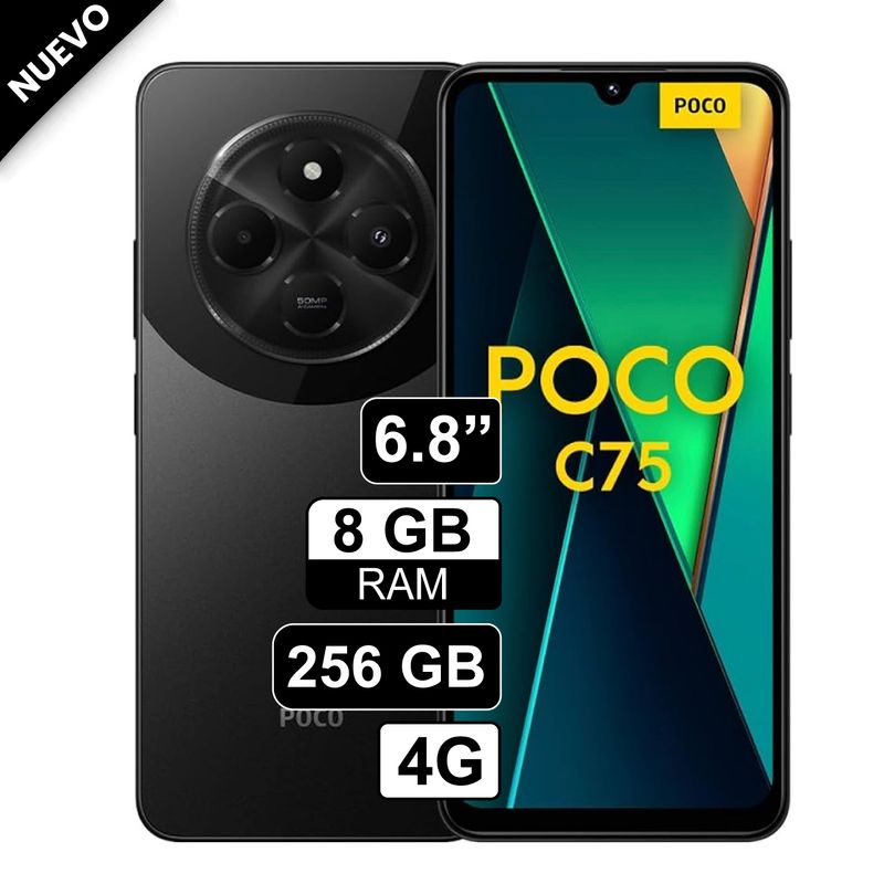XIAOMI - Celular Xiaomi Poco C75 256GB 8GB Negro