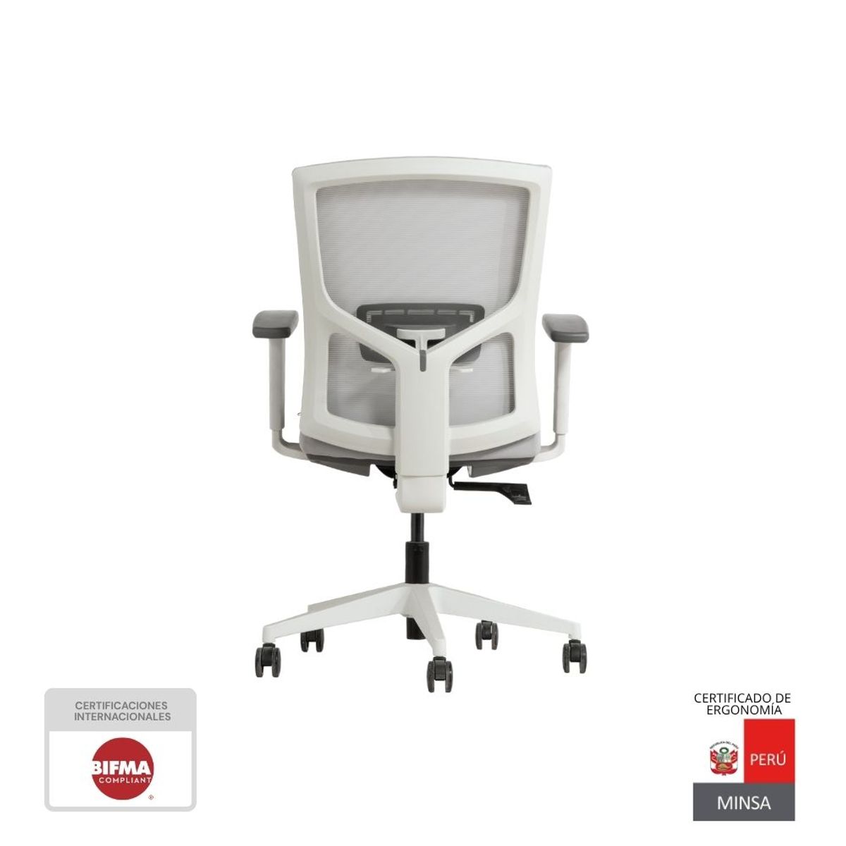 NIHM - Silla De Oficina Ergonómica Giratoria Operativa Nihmo 2 White