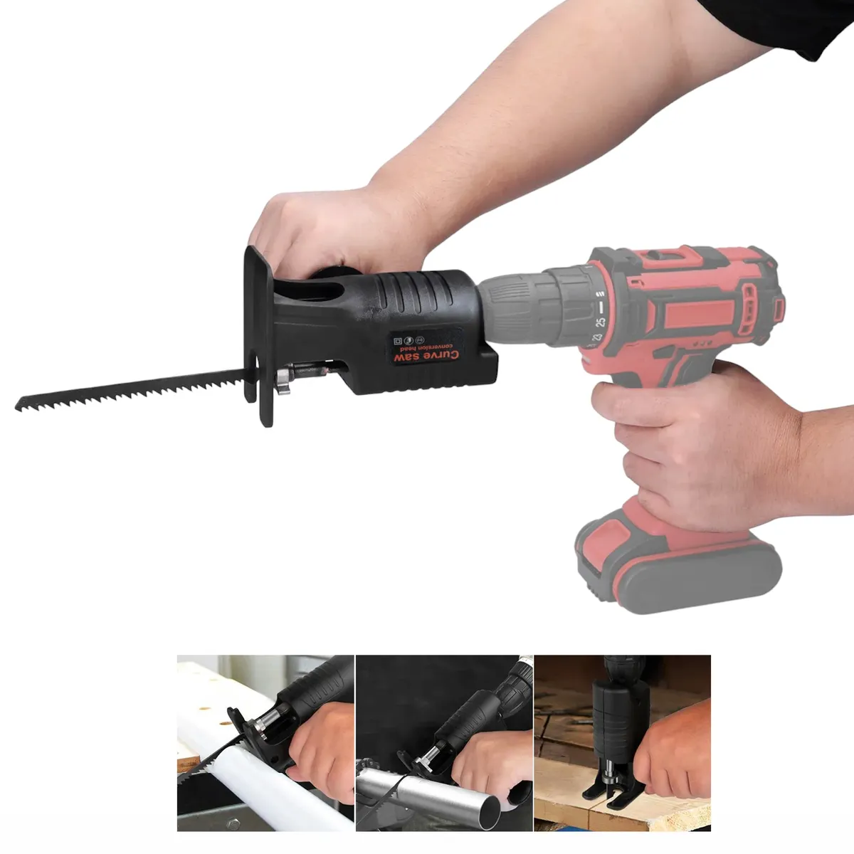 GENERICO - Sierra Caladora Adaptador para Taladro