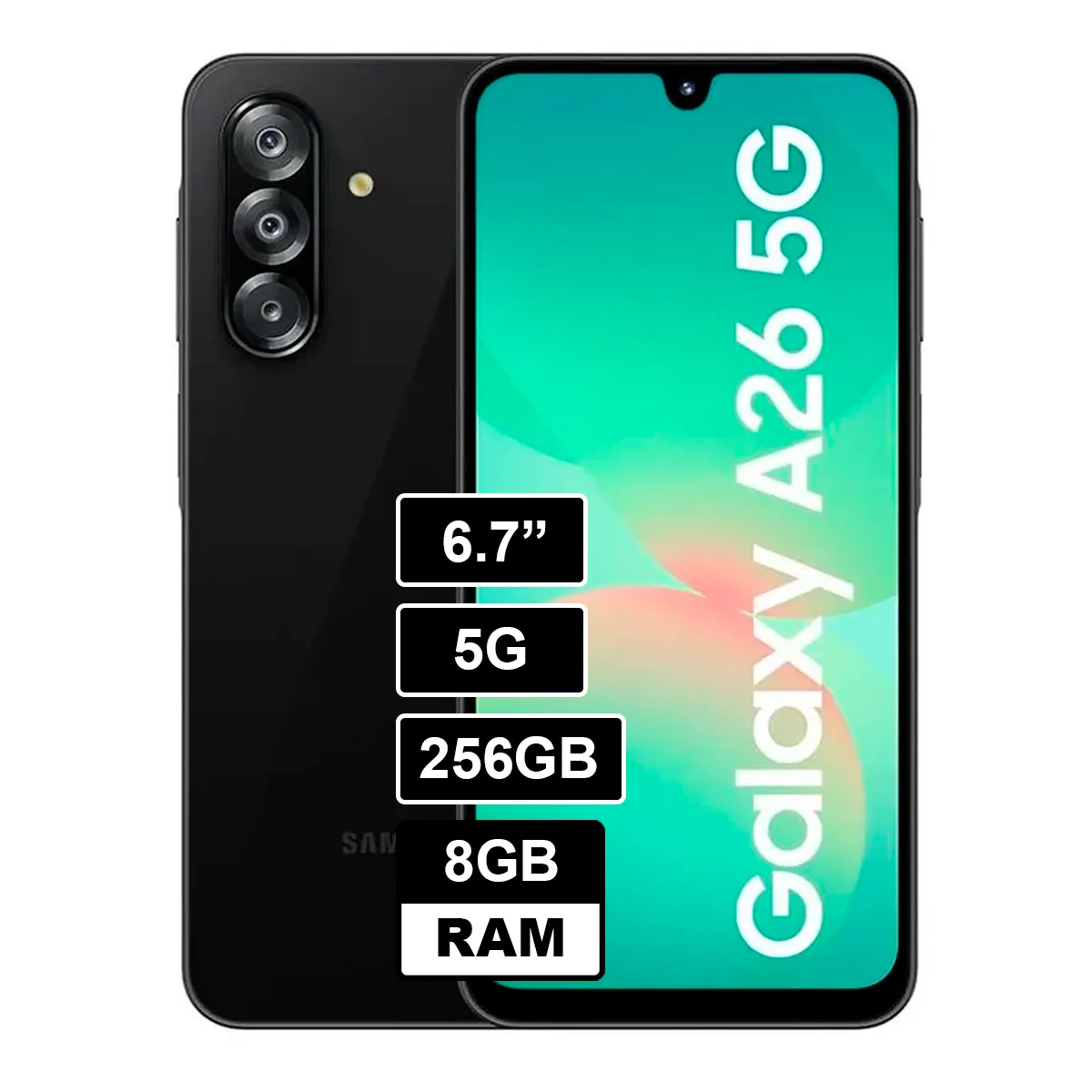 SAMSUNG - Samsung Galaxy A26 5G 256GB 8GB RAM Negro