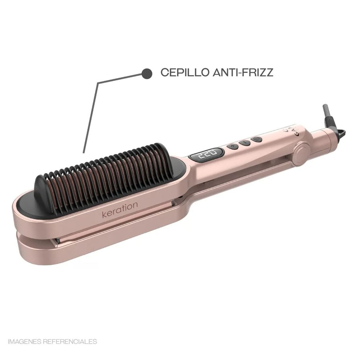 GAMA - Rizador Cepillo 2 en 1 Waves Brush Keration BECHS0000002795