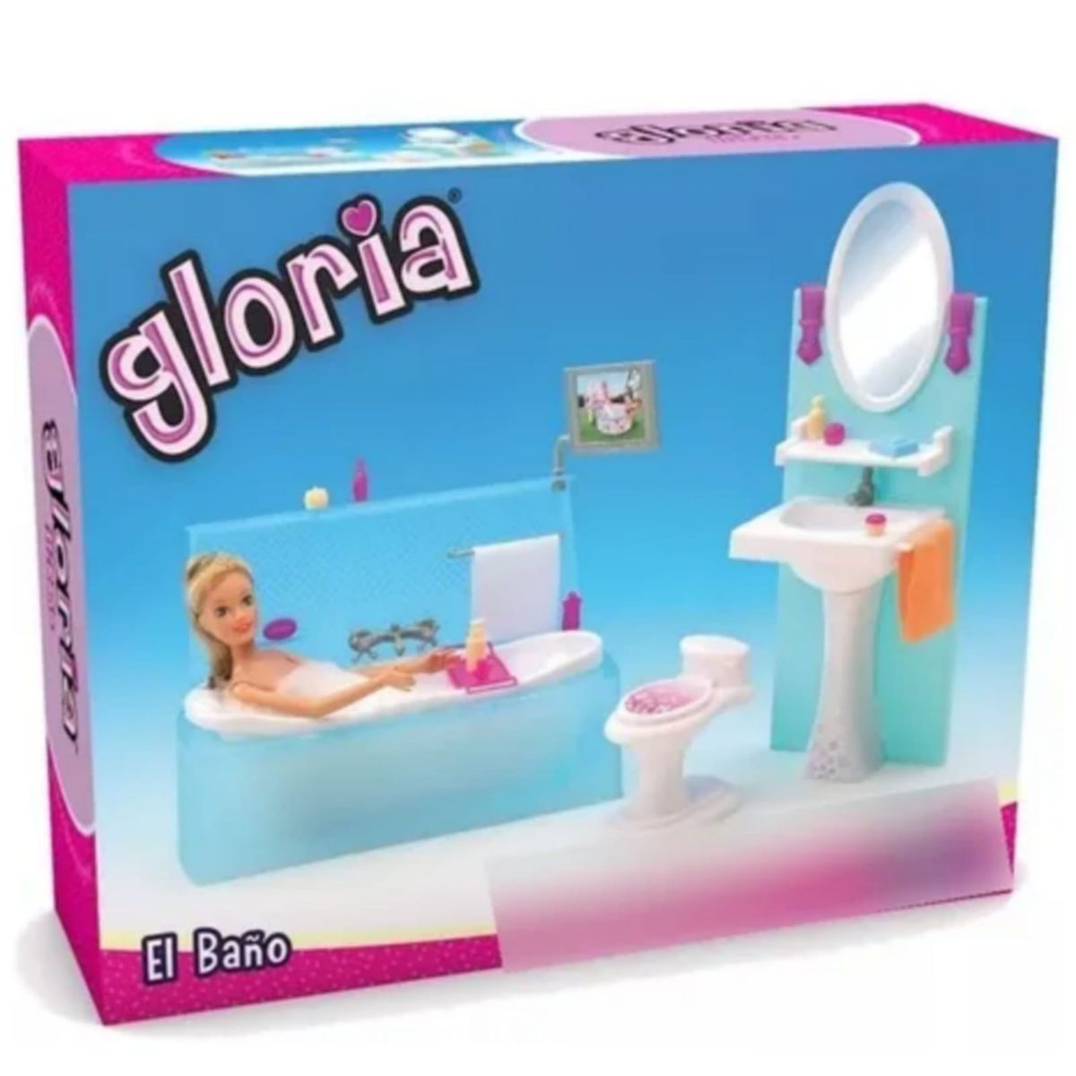 GENERICO - Set de Baño con Tina y tocador Para Muñeca