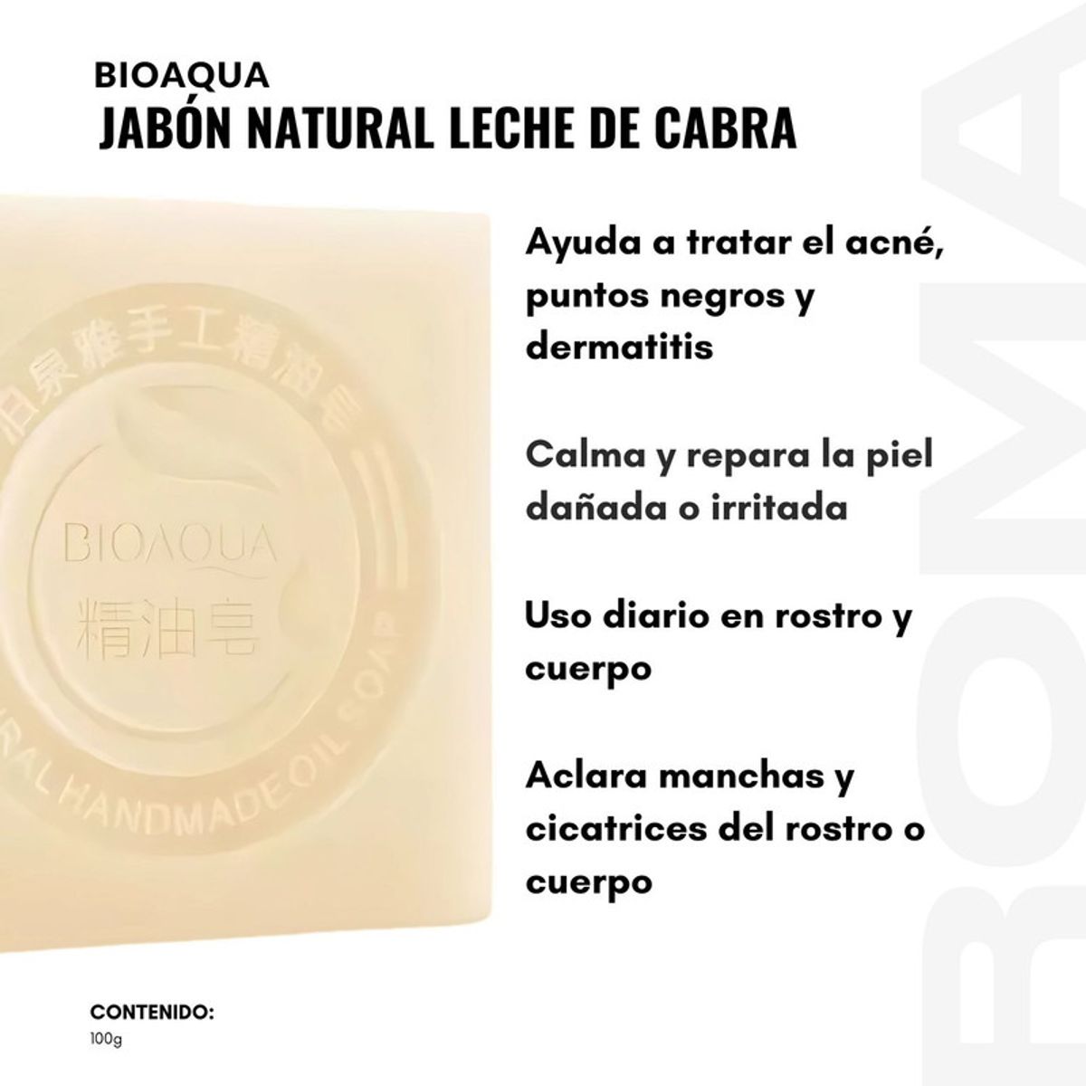 BIOAQUA - JABÓN DE LECHE DE CABRA BIOAQUA 100G
