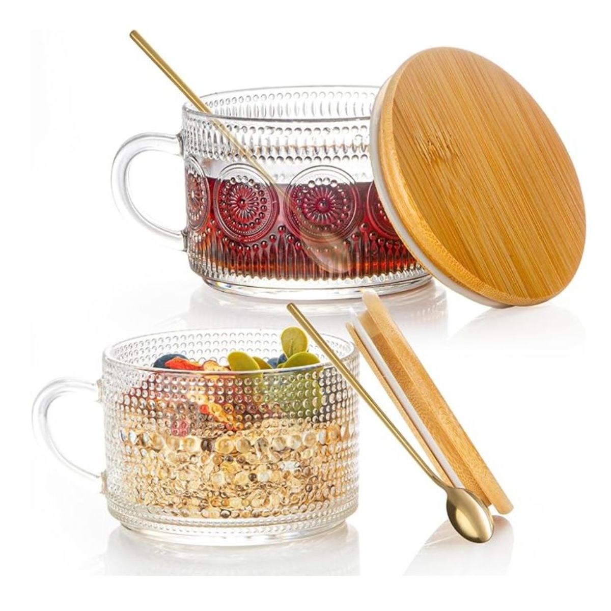 GENERICO - Set de 2 Tazas Vintage girasoles 400 ml