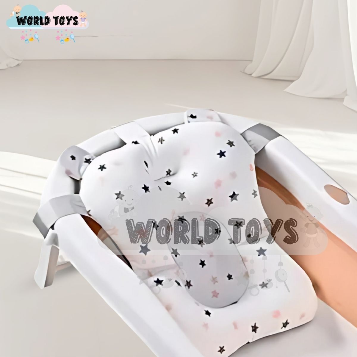 BABY - Bañera Plegable con Cojín «NEWAQUA» Melón