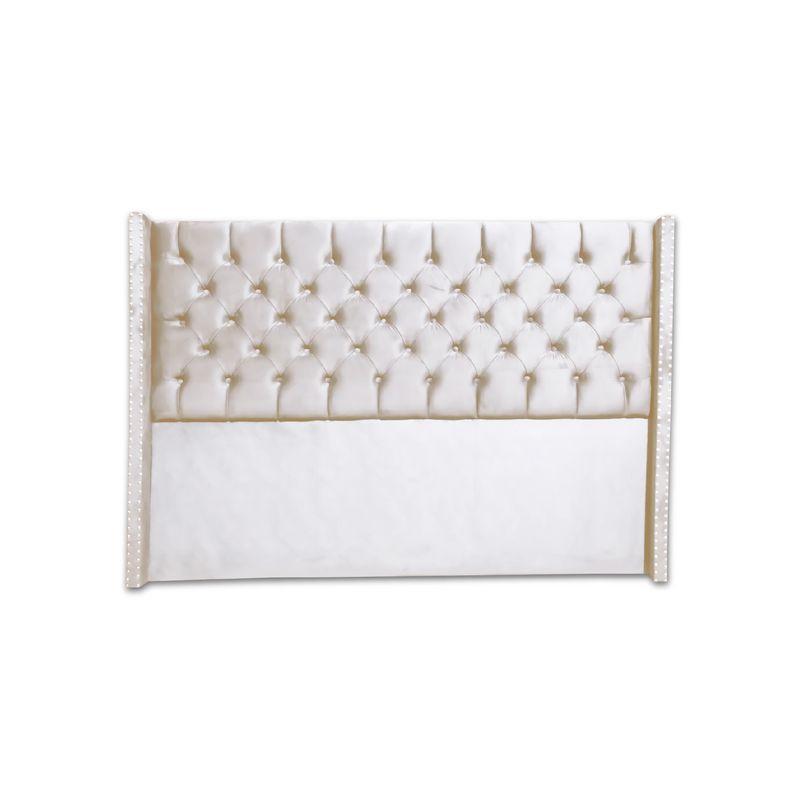 MUEBLES MACRUMO - Cama tapizada Cora Quenn - Color Beige claro