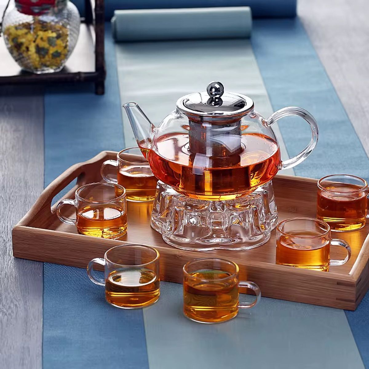 GENERICO - TETERA INFUSORA DE VIDRIO BOROSILATO 800ML