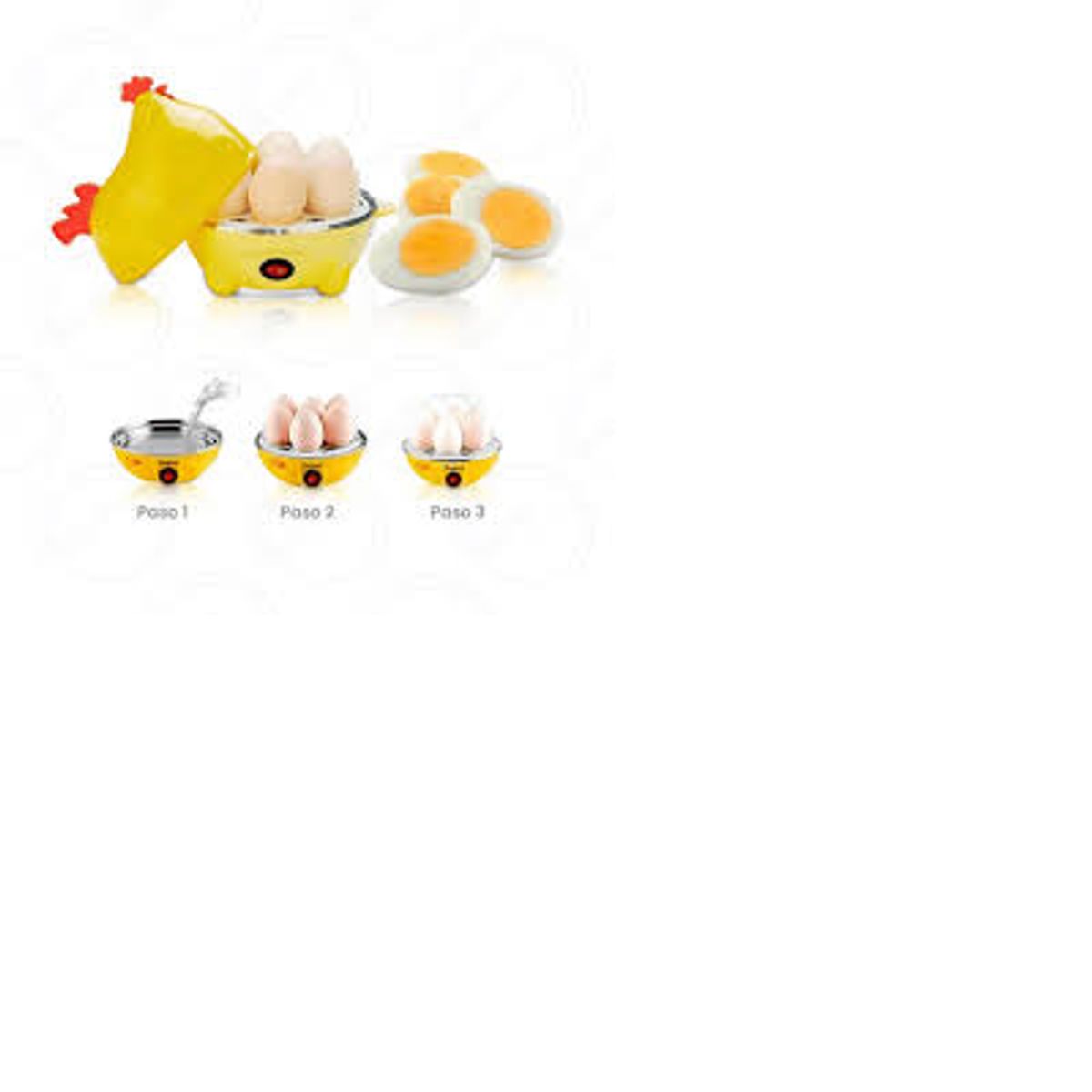 GENERICO - Hervidor eléctrico de huevos forma de gallina color amarillo