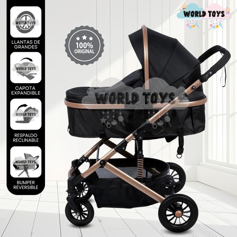 BABY - Coche Moisés «MILLION COMFORT» Edición Limitada Black