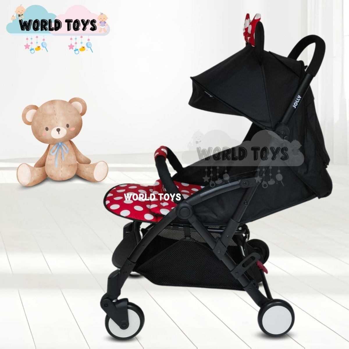 BABY - Coche Cuna de Lujo «MINNIE-E» Edición Limitada Red