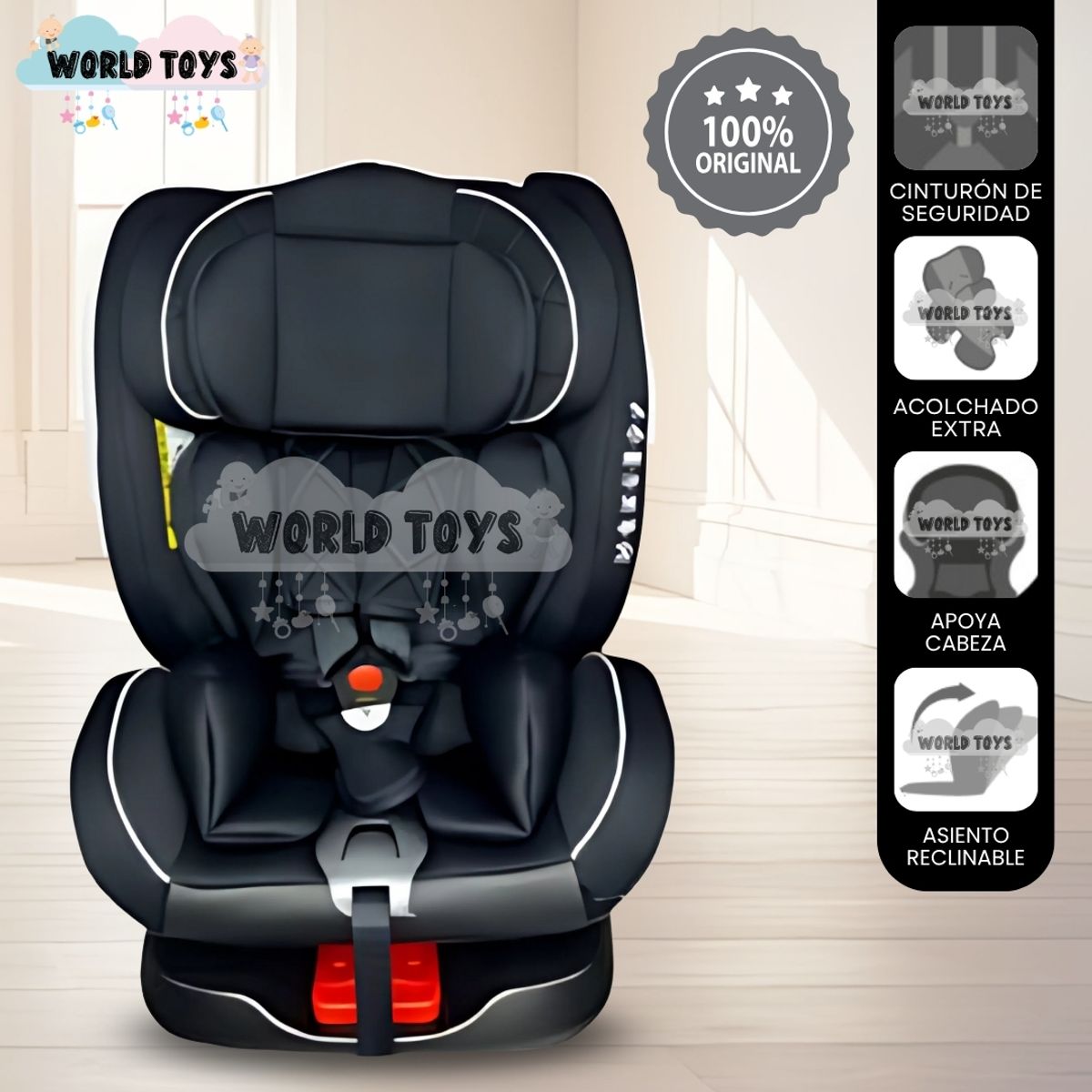 BABY - Silla de Auto para Bebé Infanti «BARLETA» Black