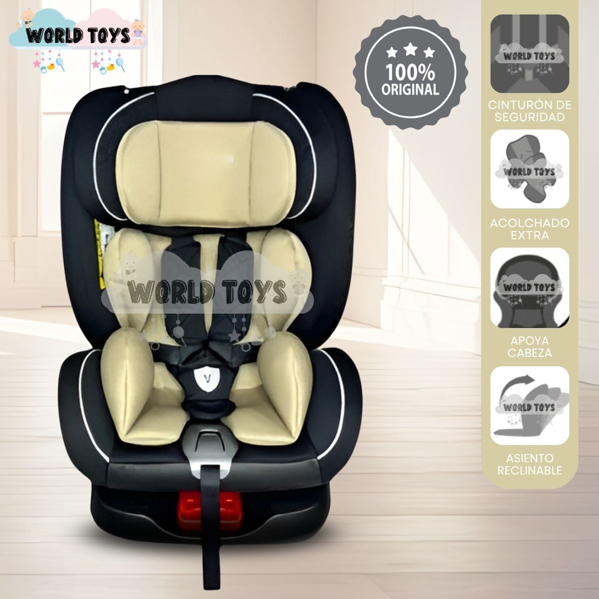 BABY - Silla de Auto para Bebé Infanti «BARLETA» Beige